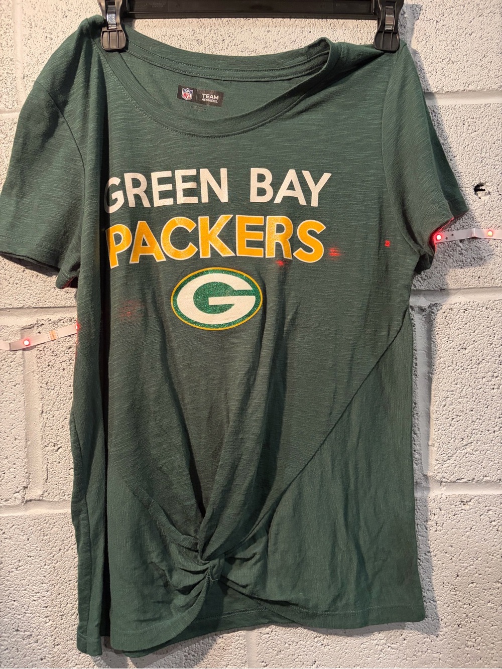 Green Bay Packers Women's Short Sleeve Tee with Front Knot